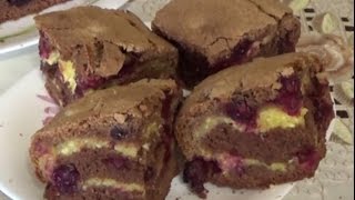 Брауни рецепт с творогом и вишней