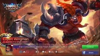 Mobile Legends Gameplay - Minotaur Expert Wingman - KDA 3.3.21