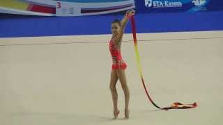 Аверина Арина,лента. Первенство России по гимнастике г.Казань 2014