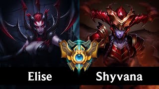 ELISE vs SHYVANA (JUNGLE) | Korea Challenger | Patch 8.1