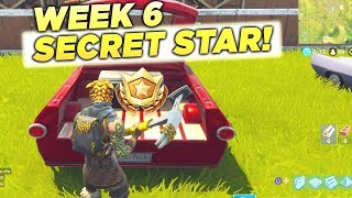 SECRET BATTLE STAR WEEK 6 SEASON 5 LOCATION! Fortnite Battle Royale Free Tier (Road Trip Challenges)