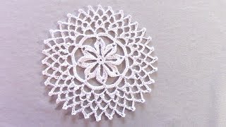 Вязание крючком/Маленькая салфетка для начинающих