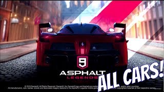 Asphalt 9 Legends - All CARS! - Full Car List