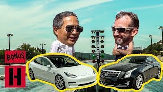 Tesla Model 3 Drag Race Showdown: Kikawa vs. Bad Daddy Braddy!