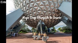 Epcot rope drop stampede to Soarin