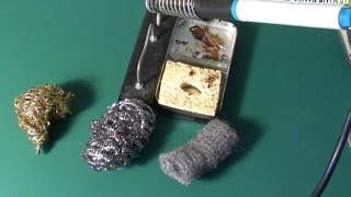 Как использовать очистители жала паяльника - soldering tip cleaners review