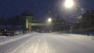 草津温泉 道路状況 2020.2.11　6時頃 雪　-6℃　国道292号線