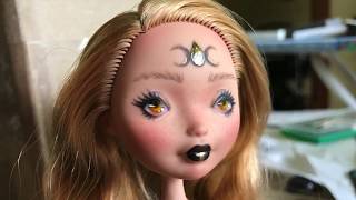 Doll Faceup - Ever After High Ashlyn Ella Repaint - Druid Priestess Part 1