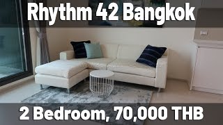 Rhythm 42 2 bedroom condo 78 sqm 70,000 THB Ekkamai Bangkok