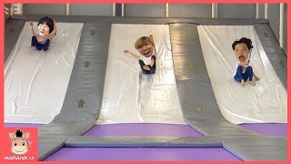 대형 미끄럼틀 테마파크 키즈카페 놀이! 플레이즈 놀이터 ♡ indoor playground slide kids family fun play | 말이야와아이들 MariAndKids