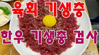 육회 한우 기생충 검사 /육회 현미경 정밀검사/알벤다졸 펜벤다졸