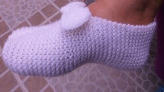 Pantuflas de lana con lazo a dos agujas ♡ Handmade Diy