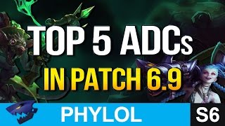 Top 5 Best ADCs - Patch 6.9 TIER LIST - Builds & How to Play (League of Legends)