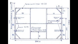 Подъемные ворота, самая простая и дешёвая конструкция.