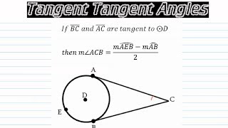 Circles - Tangent - Tangent Angles