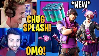 Streamers React to *NEW* Chug Splash Item + Callisto & Asmodeus Skins! | Fortnite Highlights