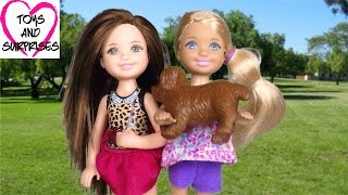 Мультик Барби Челси приютила писающую собаку Видео с куклами Barbie для девочек