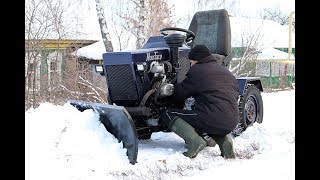 Проверяю ГИДРАВЛИКУ и ОТВАЛ на минитракторе