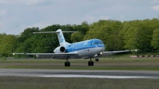 KLM Fokker 70 landing & take-off @ BSL - 30/05/2013