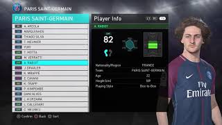 PES 2018 Data pack 1 | PSG New Players Faces