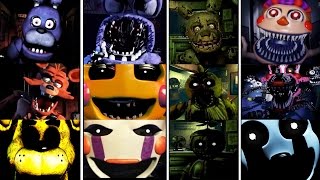 Todos los JUMPSCARES - FNAF 1-4 & Five Nights at Freddy's 4 Halloween Edition - Fnaf All Jumpscares