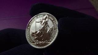Uk Silver Stacker / 2018 Britannia close up