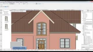 ARCHICAD  project home lessons 16. ( Терраса. Поручни, колоны )
