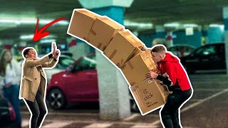 BACAM KUTIJE NA LJUDE *najludji prank na Balkanu*