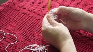 №5 Брюгге - 1 Как вязать кружево в технике брюгге(crochet Bruges)针织布鲁日 (узор#28)