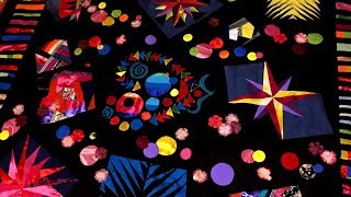 ЛОСКУТНЫЕ ИМПРОВИЗАЦИИ/ШЬЕМ БОЛЬШОЕ ОДЕЯЛО/ЯРКИЕ ЛОСКУТКИ НА ЧЕРНОМ ФОНЕ