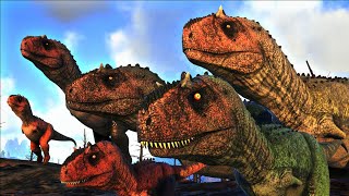Roubando Território, Família Rajassauro, Bebês em Crescimento! Ark Survival Evolved