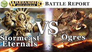 Stormcast Eternals vs Ogres Warhammer Age of Sigmar Battle Report - War of the Realms Ep 190