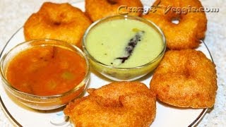 Medu vada (Indian donut) - Crispy south Indian snack recipe by crazy4veggie.com)