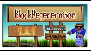 Обзор плагина: BlockRegeneration 1.8.1 Регенерация