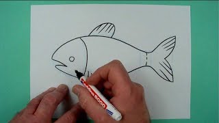 Fisch ruck zuck gezeichnet !  Zeichnen für Kinder