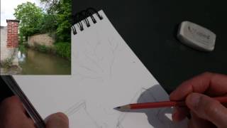 Le ruisseau - cours de peinture aquarelle et cours de dessin gratuit - Denis Gille