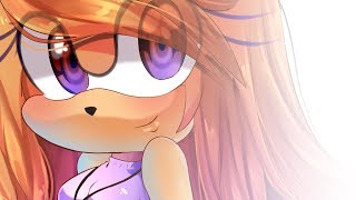 Speedpaint | Sonic Oc | Chibi Amethyst | Paint Tool Sai 2