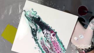 #15 TUTORIAL ACRILICOS FLUIDOS (Acrylic Pouring)  En Español - "Medusa" - (Flip&drag)