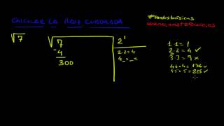 CALCULAR RAÍZ CUADRADA. MATEMÁTICAS mistercinco