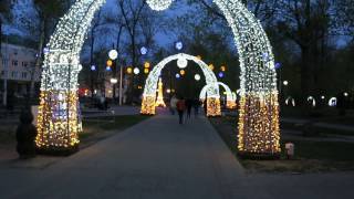 Беларусь. Гомель. Голубая ночь