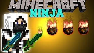 Minecraft: NINJA MOD (BECOME A NINJA AND USE EPIC KATANAS WITH ABILITIES!) Mod Showcase