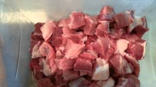 Шашлык из свиной лопатки. Часть 1 - подготовка и маринование мяса.