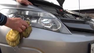 Honda AIRWAVE. Видеоотчет полировки фар