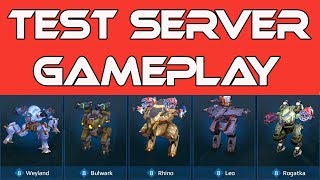 War Robots Test Server Gameplay Weyland Bulwark Rhino Leo Rogatka