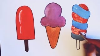 Как нарисовать мороженое. Как рисовать мороженое гуашью. How to draw ice cream