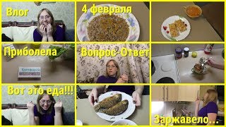 Влог, 4 февраля, Завтрак, Обед, Рубрика ВОПРОС-ОТВЕТ, Смешной сон, Заржавело, Ужин