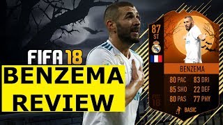 FIFA 18 SCREAM BENZEMA PLAYER REVIEW! 87 HALLOWEEN KARIM BENZEMA REVIEW! ULTIMATE TEAM