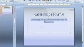 PowerPoint : Première diapositive