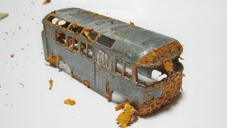 Удаляем краску с модели ПАЗ-672М