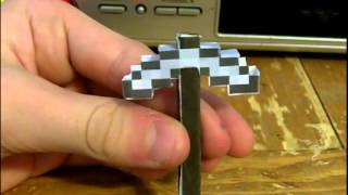 Minecraft papercraft pickaxe tutorial